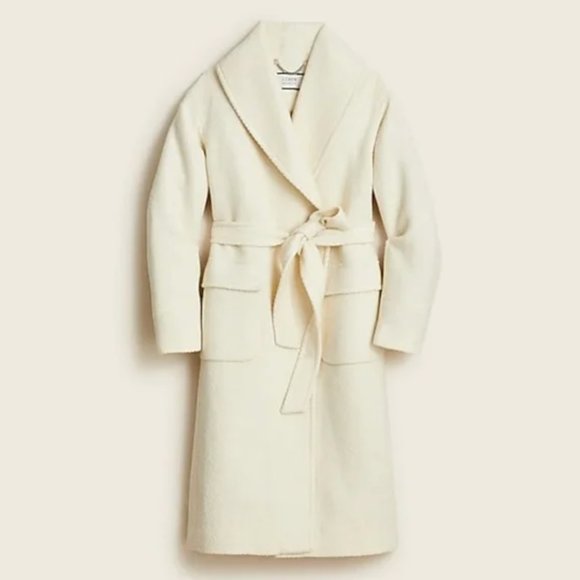 J.Crew Collection Wrap Coat in Italian Wool Herringbone